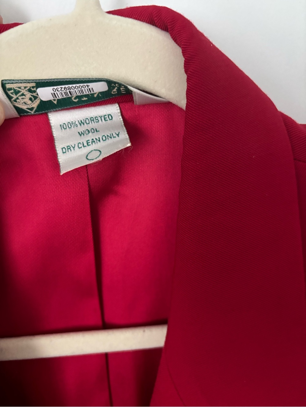 Vintage Cherry Red Austin Reed wool double-breasted blazer gold-tone buttons 8 - Picture 9 of 11